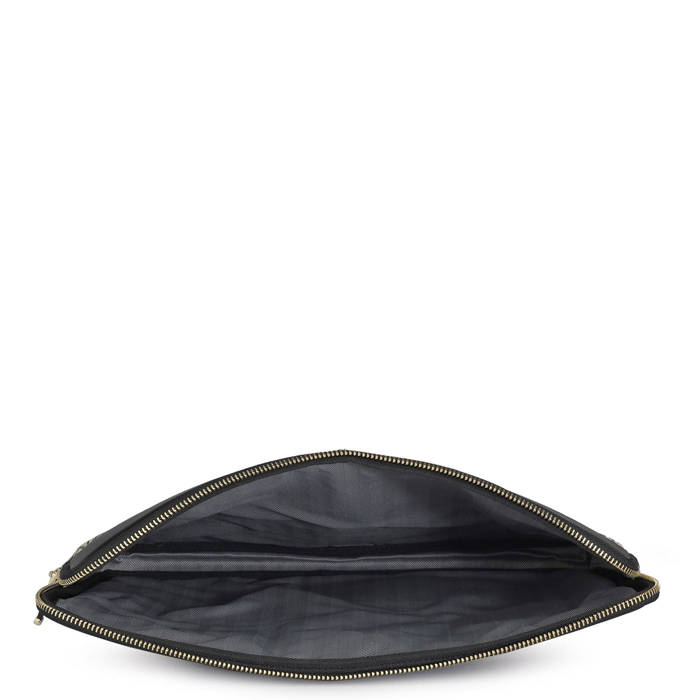 Beige & Black Canvas Leather Laptop Sleeve - Upto 15"