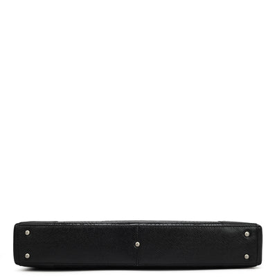 Black Croco Franzy Leather Laptop Sleeve - Upto 16"