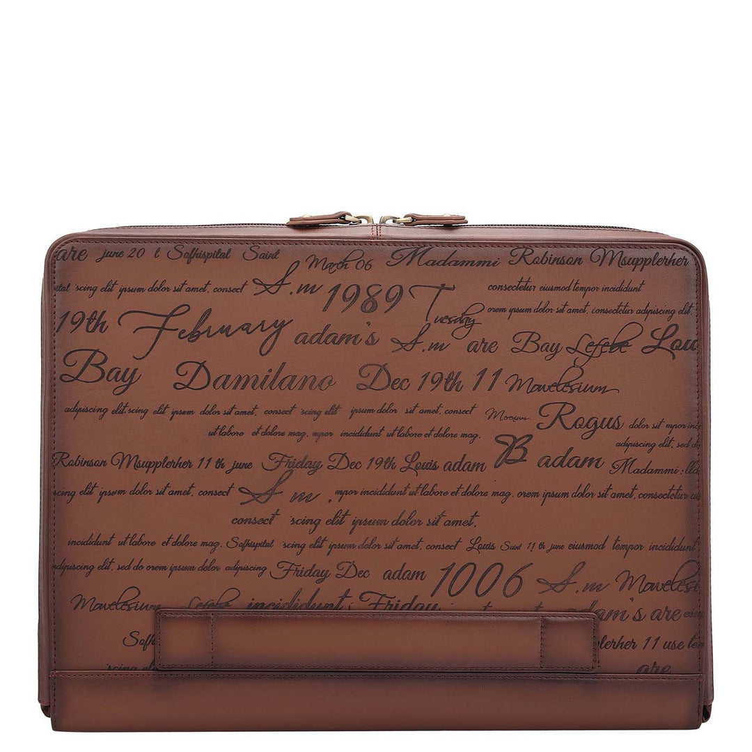 Signato Leather Laptop Sleeve - Cognac
