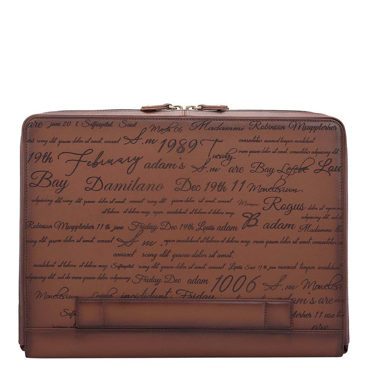 Signato Leather Laptop Sleeve - Cognac