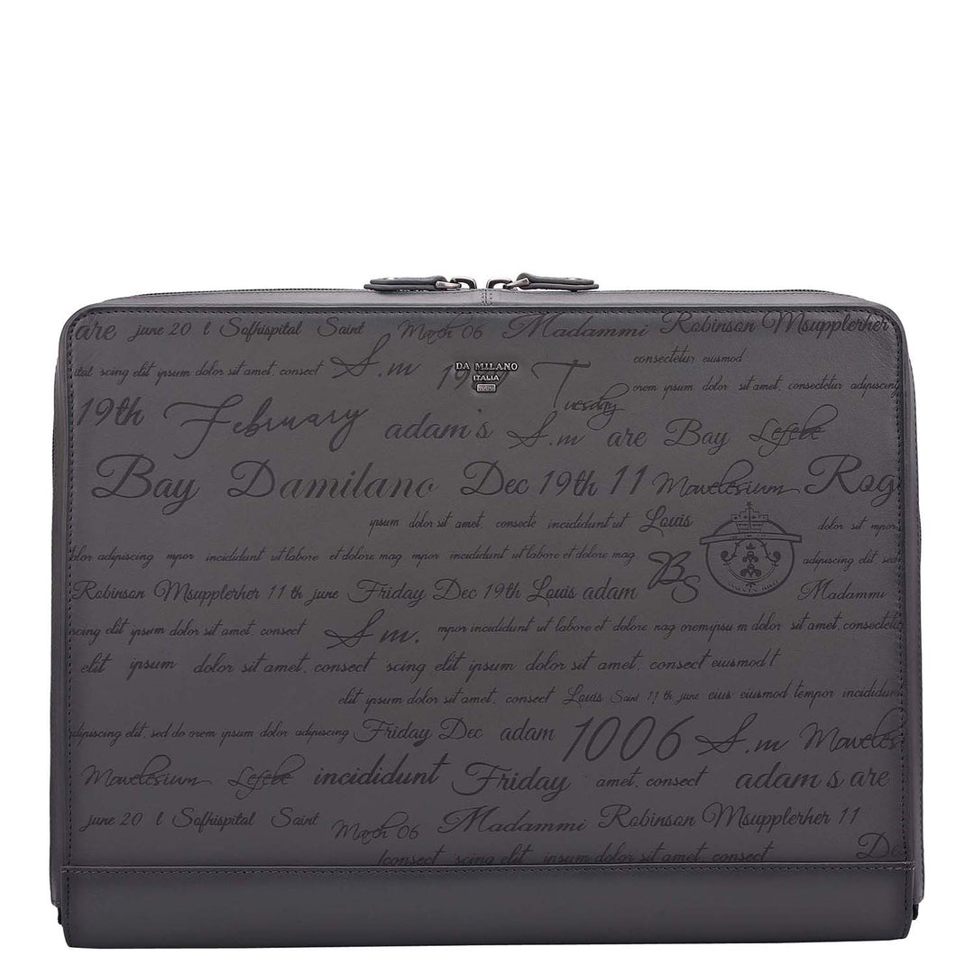 Signato Leather Laptop Sleeve - Grey