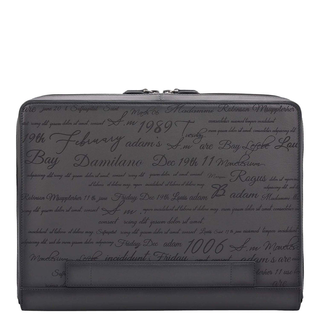 Signato Leather Laptop Sleeve - Grey