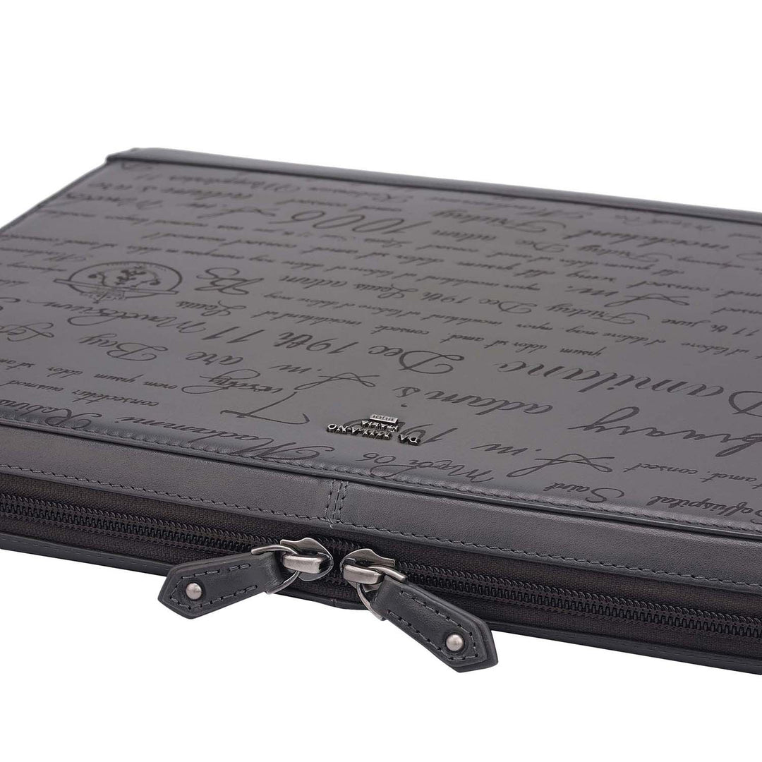 Signato Leather Laptop Sleeve - Grey