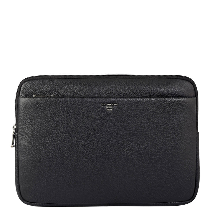 Wax Leather Laptop Sleeve - Black