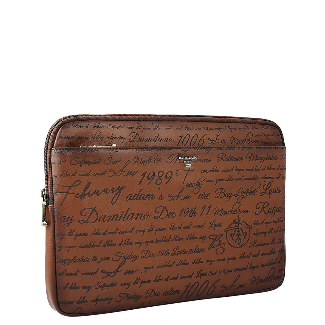 Signato Leather Laptop Sleeve - Cognac
