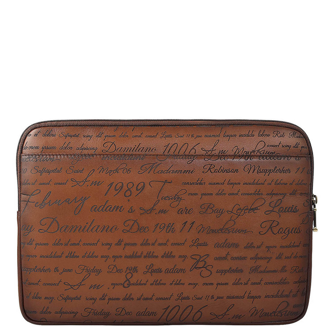 Signato Leather Laptop Sleeve - Cognac
