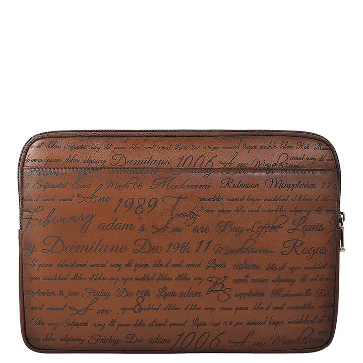 Signato Leather Laptop Sleeve - Cognac
