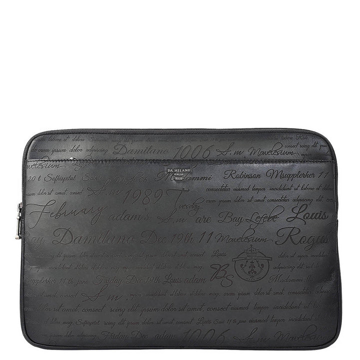 Signato Leather Laptop Sleeve - Grey