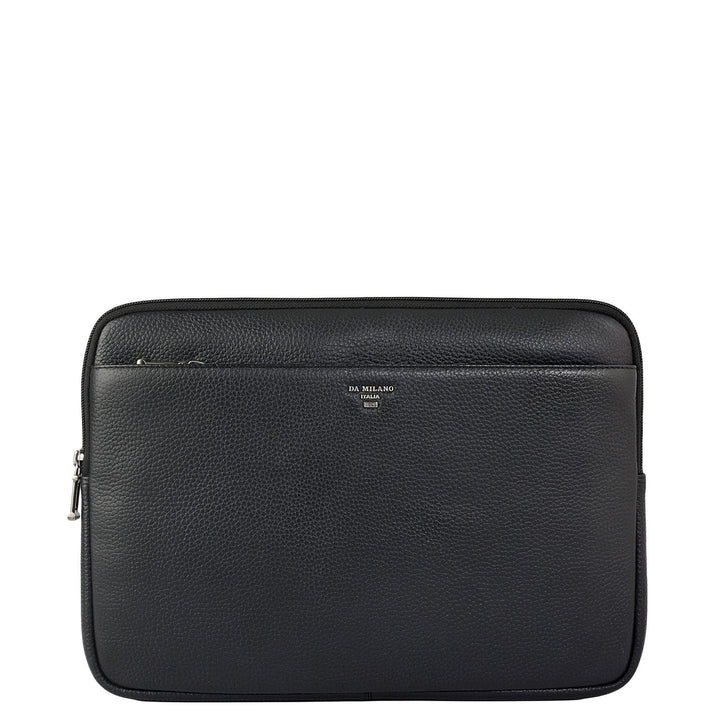 Wax Leather Laptop Sleeve - Black