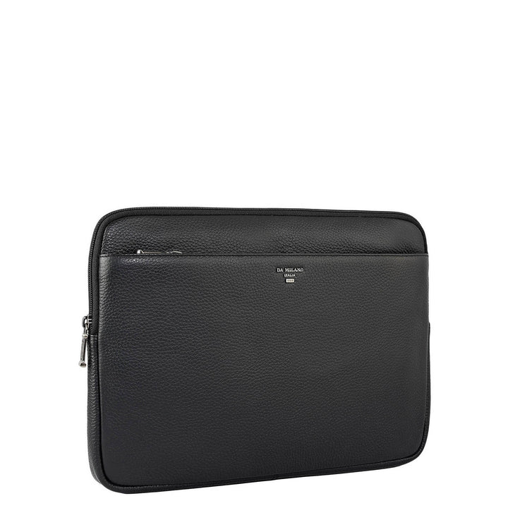 Wax Leather Laptop Sleeve - Black