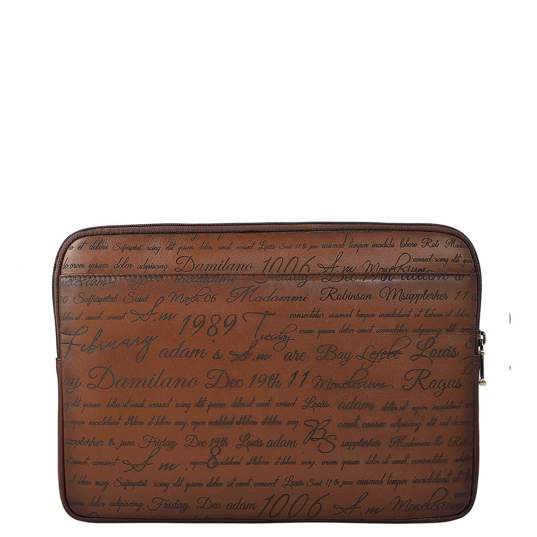 Signato Leather Laptop Sleeve - Cognac