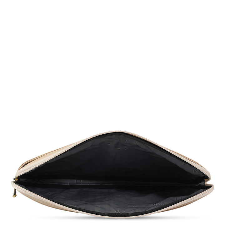 Wax Leather Laptop Sleeve - Dove