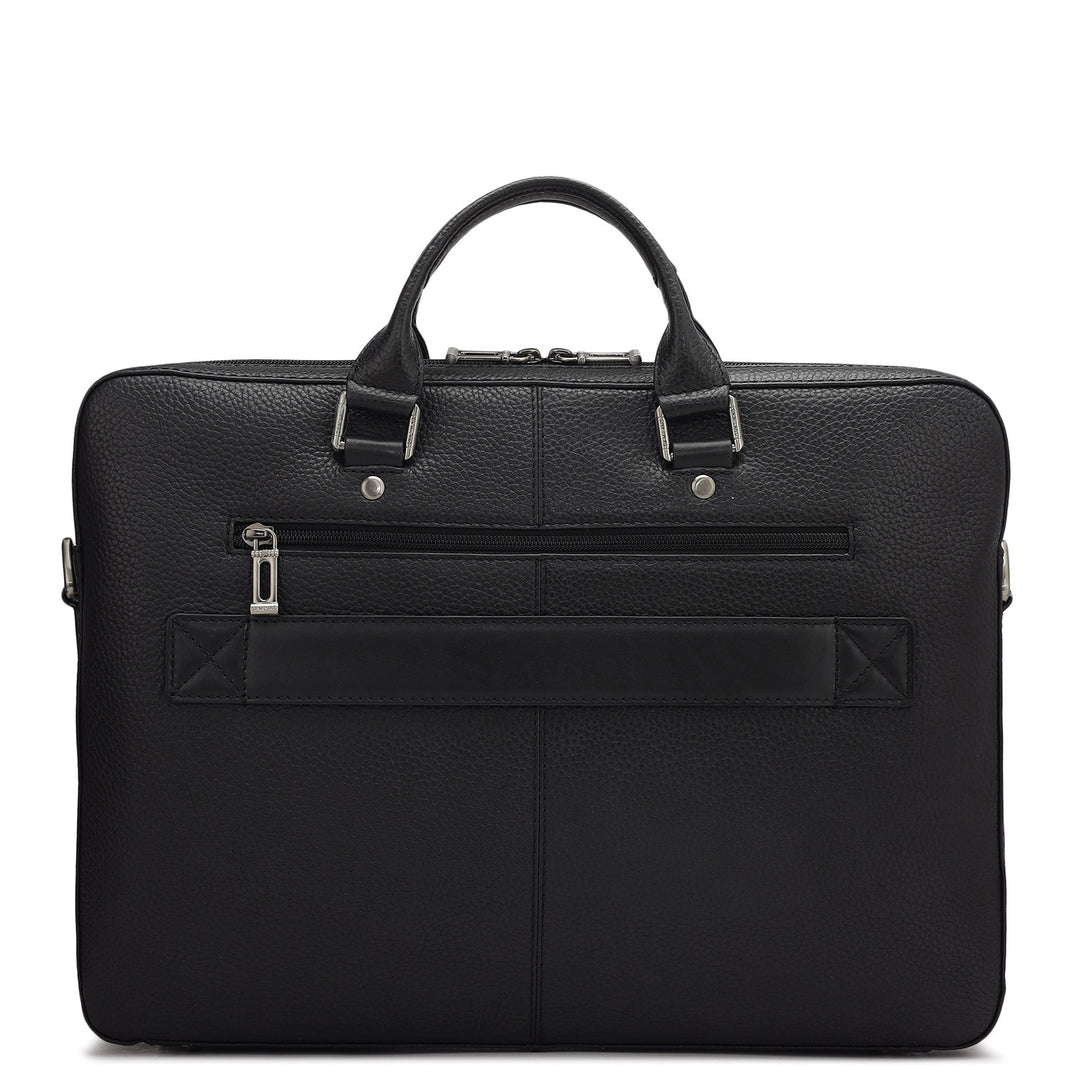 Wax Leather Laptop Sleeve - Black