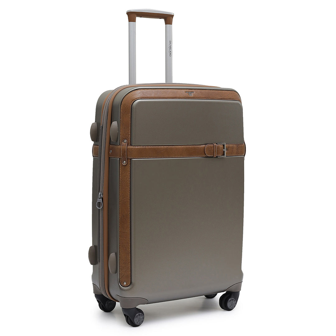PC Elephant Leather Medium Check-in Trolley - Champange & Cognac