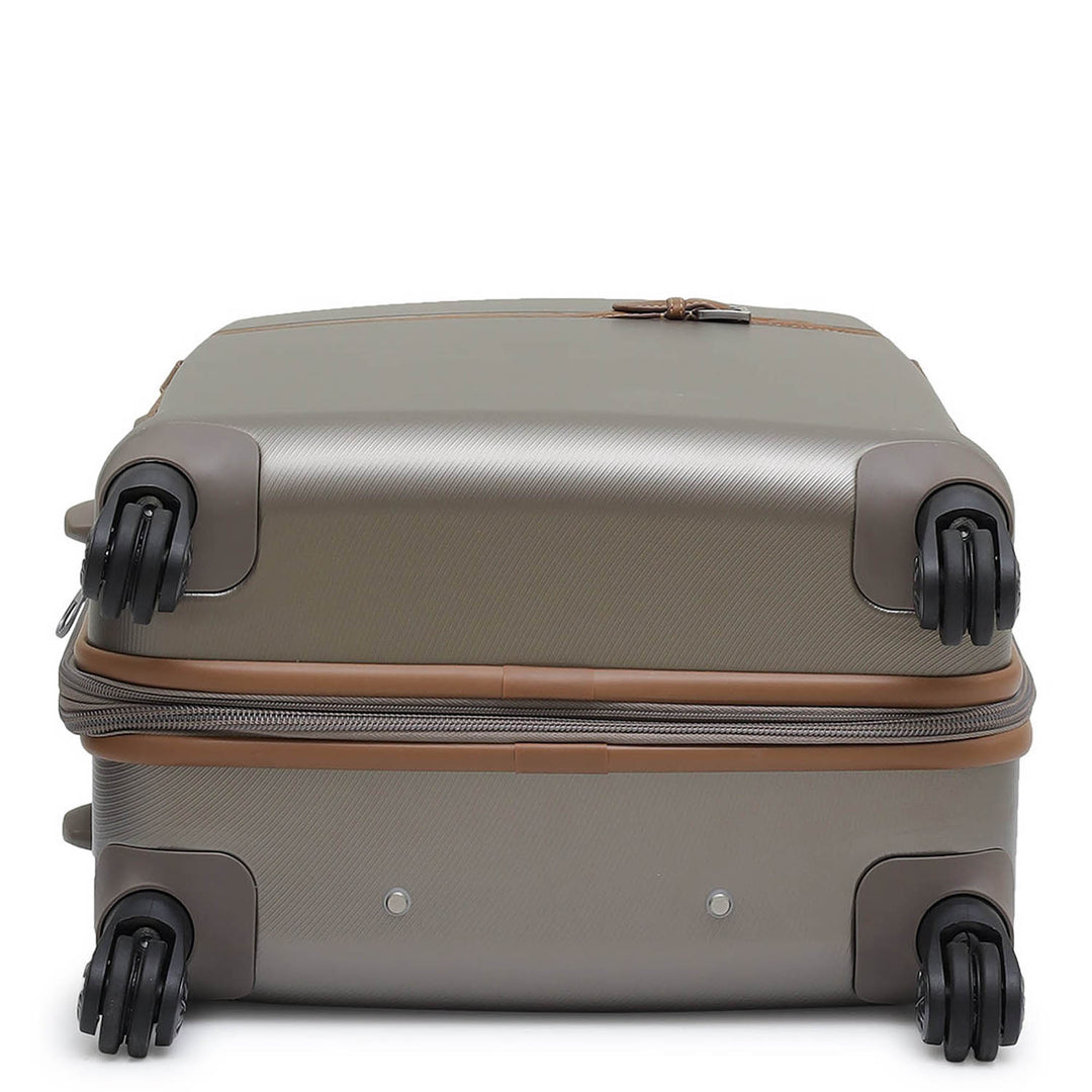 PC Elephant Leather Medium Check-in Trolley - Champange & Cognac