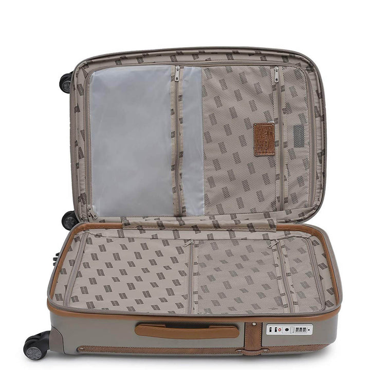 PC Elephant Leather Medium Check-in Trolley - Champange & Cognac