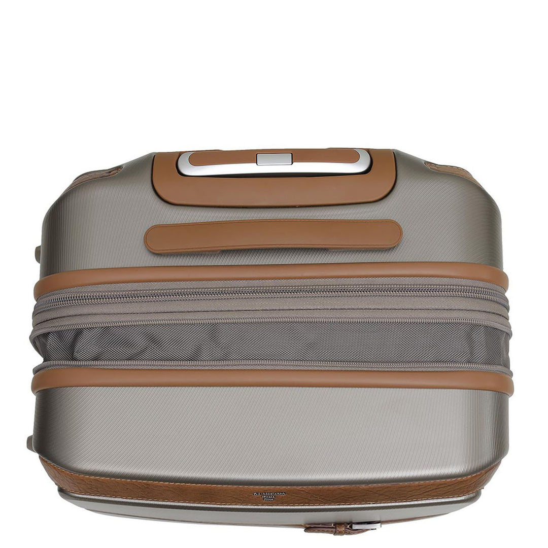 PC Elephant Leather Medium Check-in Trolley - Champange & Cognac