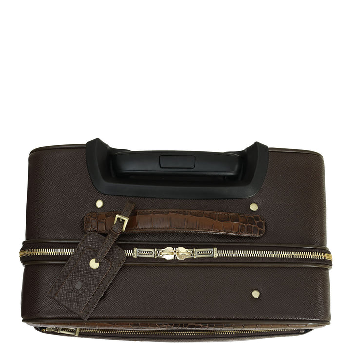 Croco Franzy Leather Trolley - Date