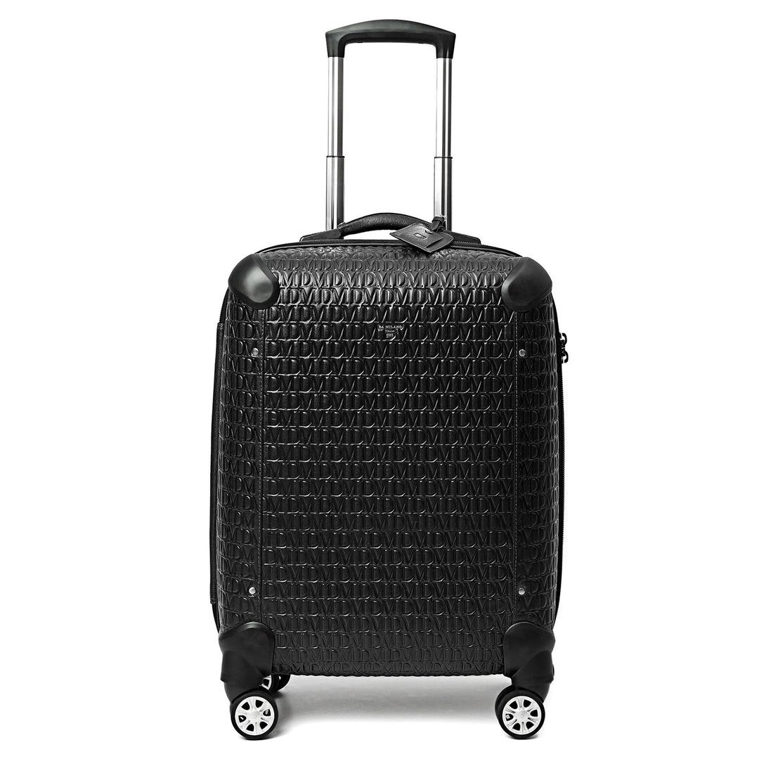 Monogram Leather Trolley - Black