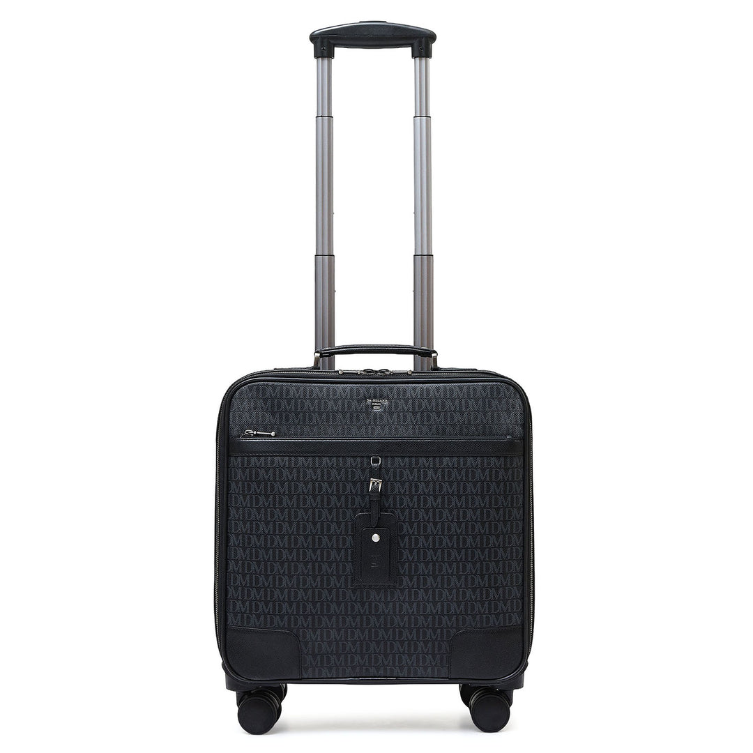 Monogram Leather Overnighter Trolley - Black