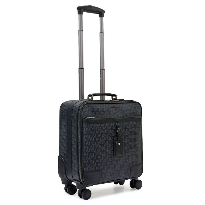 Monogram Leather Overnighter Trolley - Black