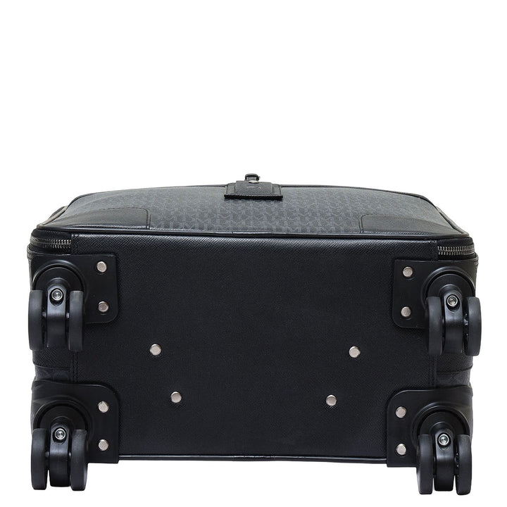 Monogram Leather Overnighter Trolley - Black