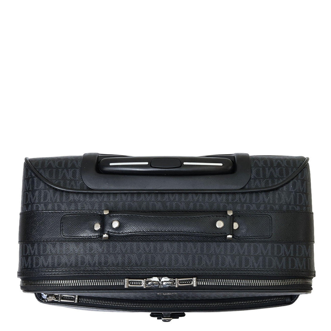 Monogram Leather Overnighter Trolley - Black