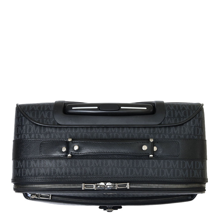 Monogram Leather Overnighter Trolley - Black
