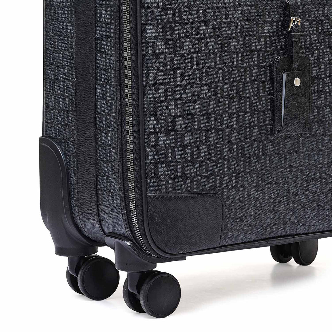 Monogram Leather Overnighter Trolley - Black
