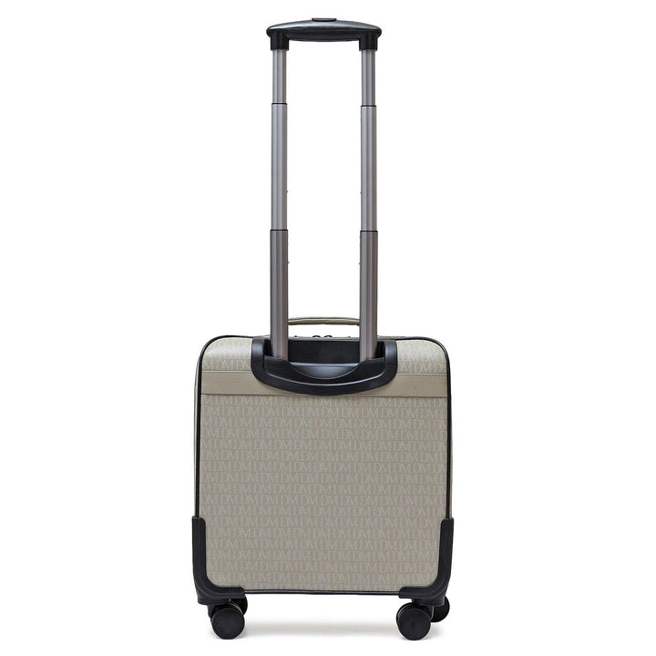 Monogram Leather Overnighter Trolley - Stone Grey