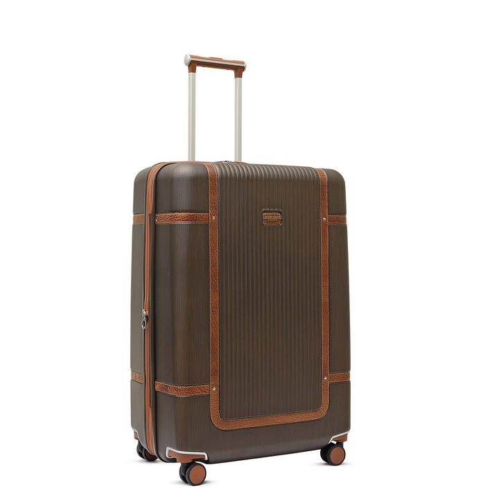 PC Elephant Leather Check-in Medium Trolley - Bronze & Cognac