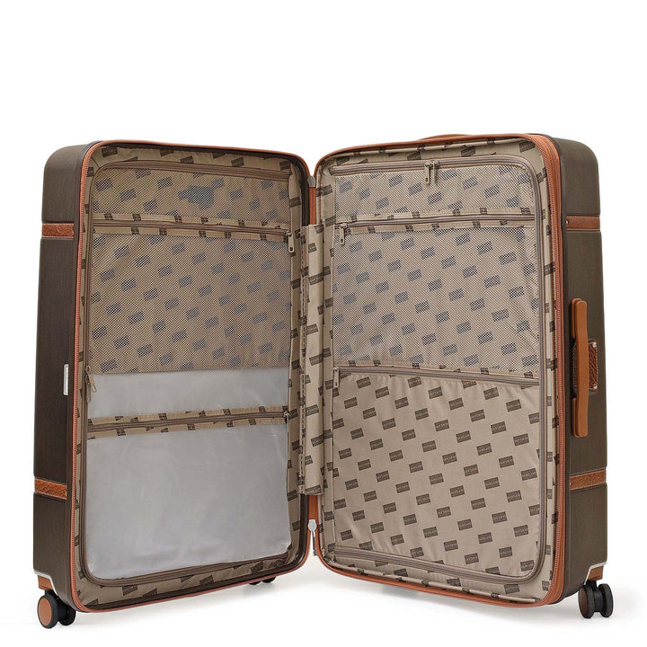 PC Elephant Leather Check-in Medium Trolley - Bronze & Cognac