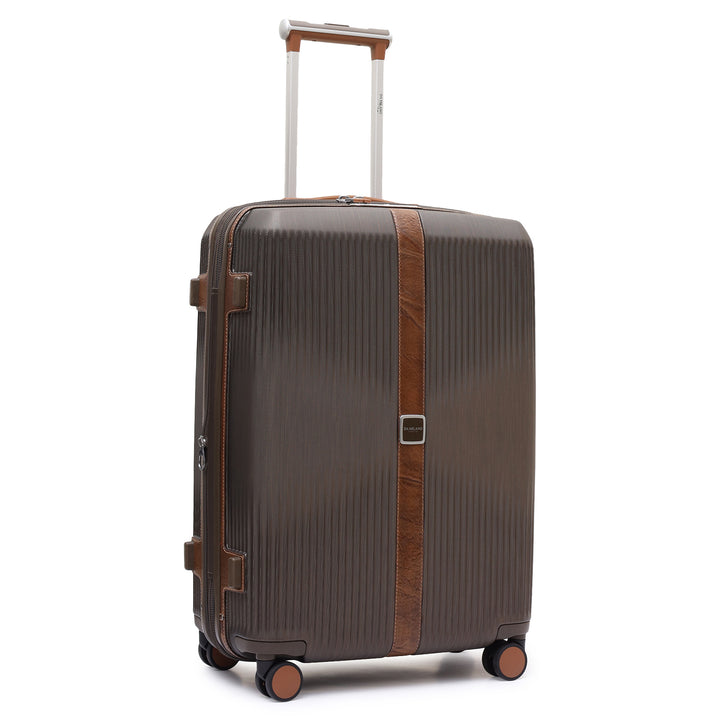 PC Elephant Leather Check-in Medium Trolley - Bronze & Cognac