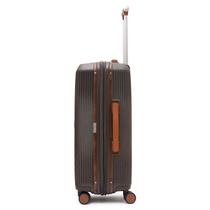PC Elephant Leather Check-in Medium Trolley - Bronze & Cognac
