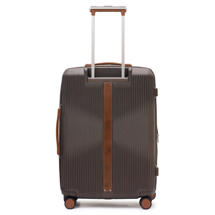 PC Elephant Leather Check-in Medium Trolley - Bronze & Cognac