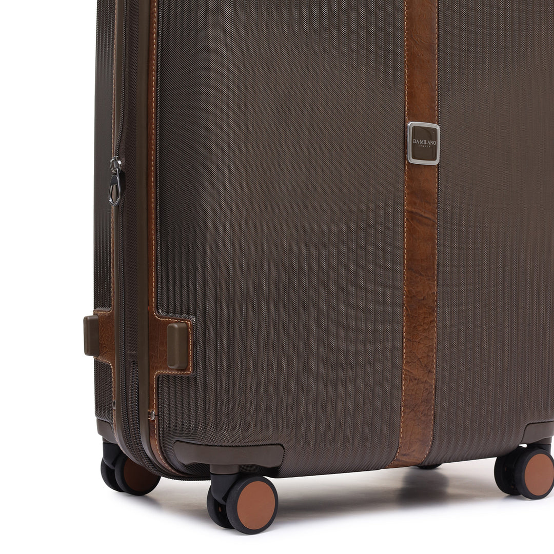 PC Elephant Leather Check-in Medium Trolley - Bronze & Cognac