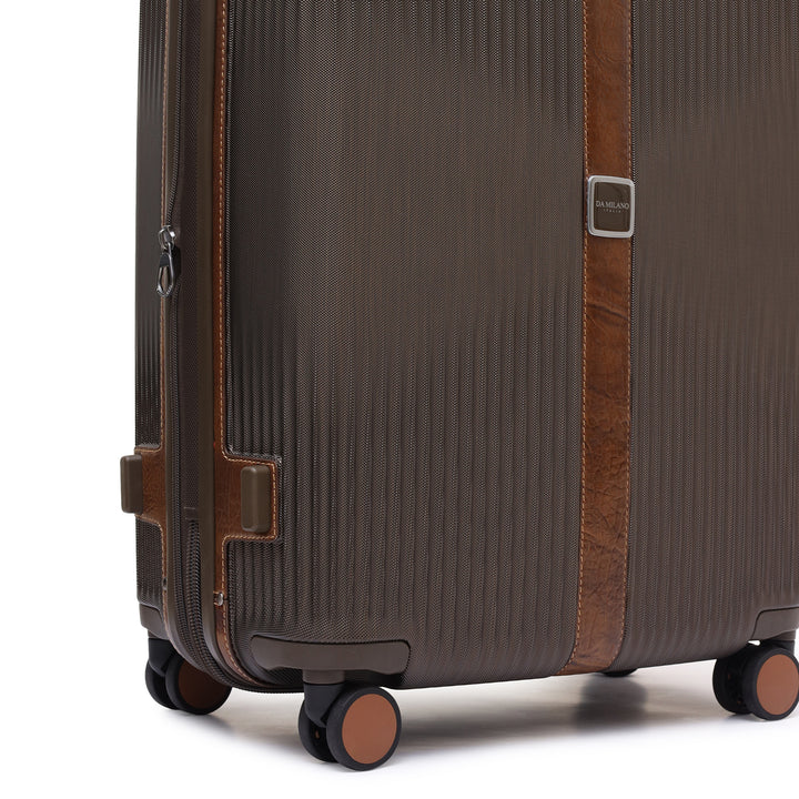 PC Elephant Leather Check-in Medium Trolley - Bronze & Cognac