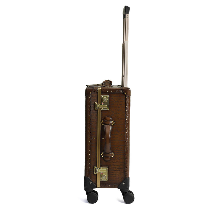Signato Leather Trunk Trolley - Cognac