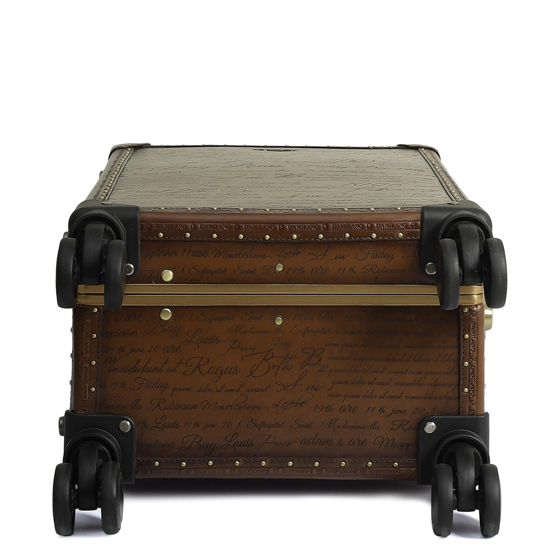 Signato Leather Trunk Trolley - Cognac