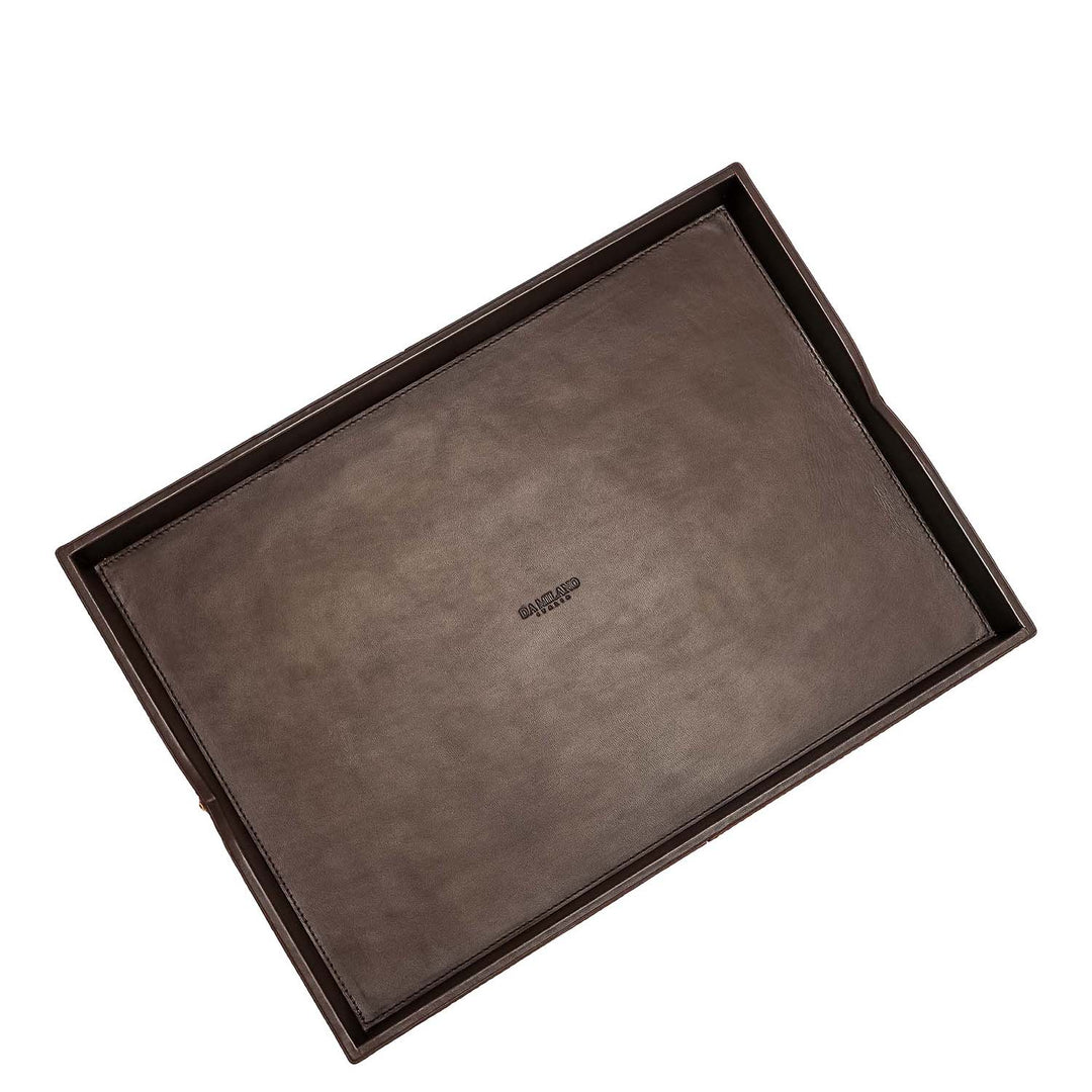 Small Croco Leather Tray - Date