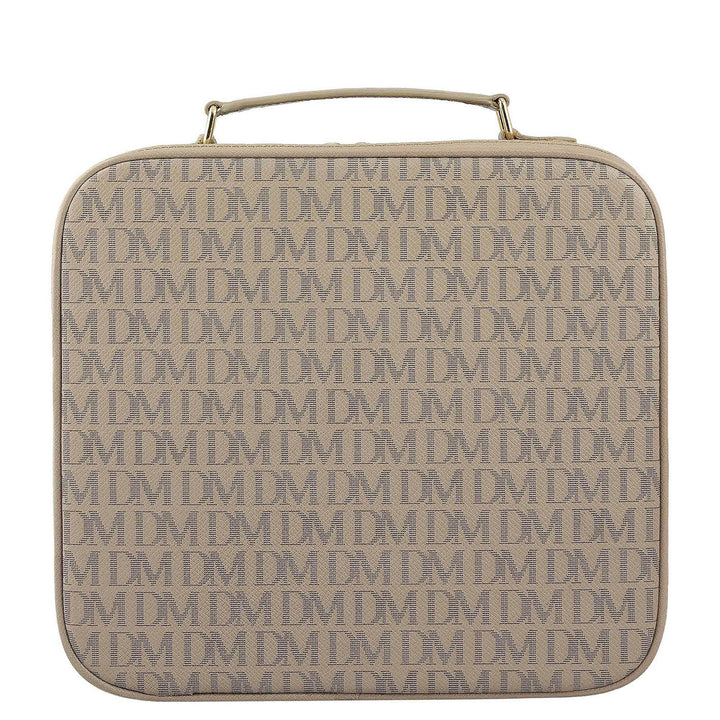 Monogram Leather Vanity Pouch - Chalk