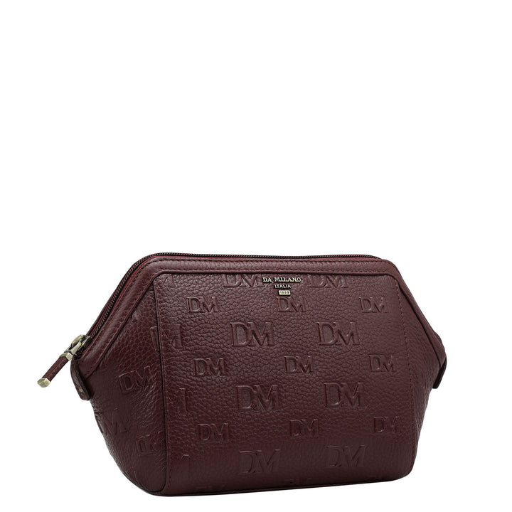 Monogram Wax Leather Vanity Pouch - Blood Stone