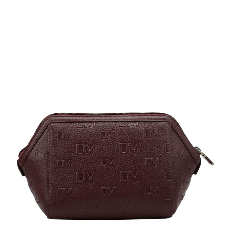 Monogram Wax Leather Vanity Pouch - Blood Stone