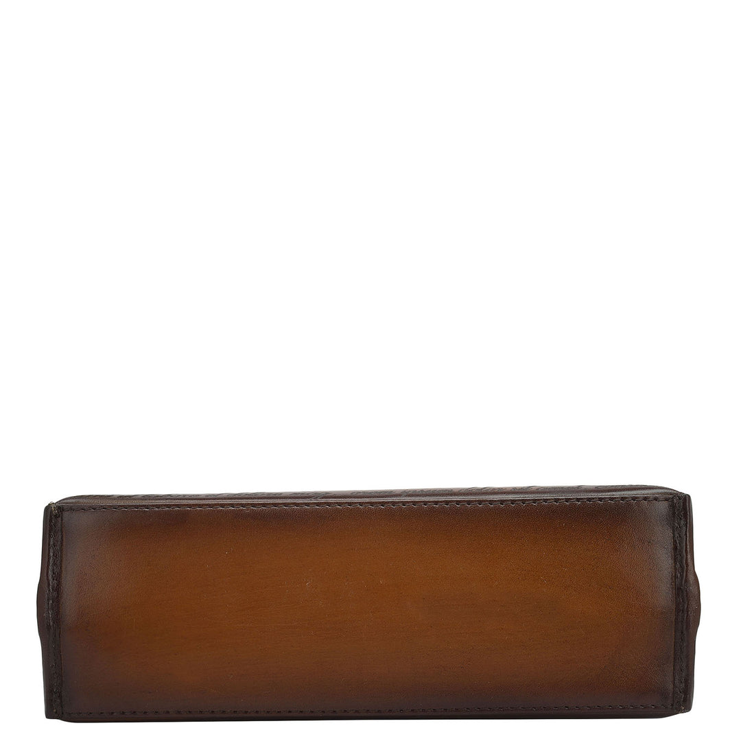 Signato Leather Vanity Pouch - Cognac
