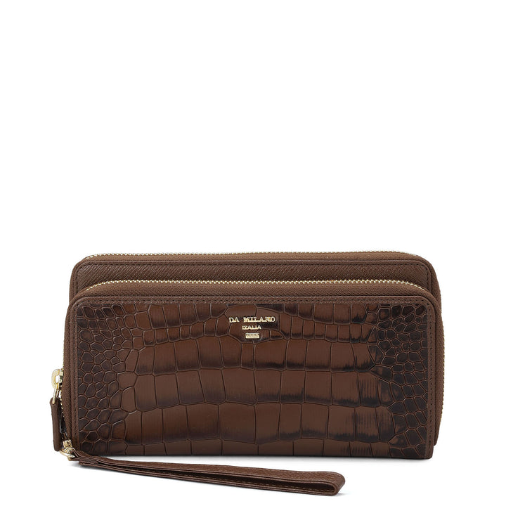 Croco Leather Ladies Wallet - Date