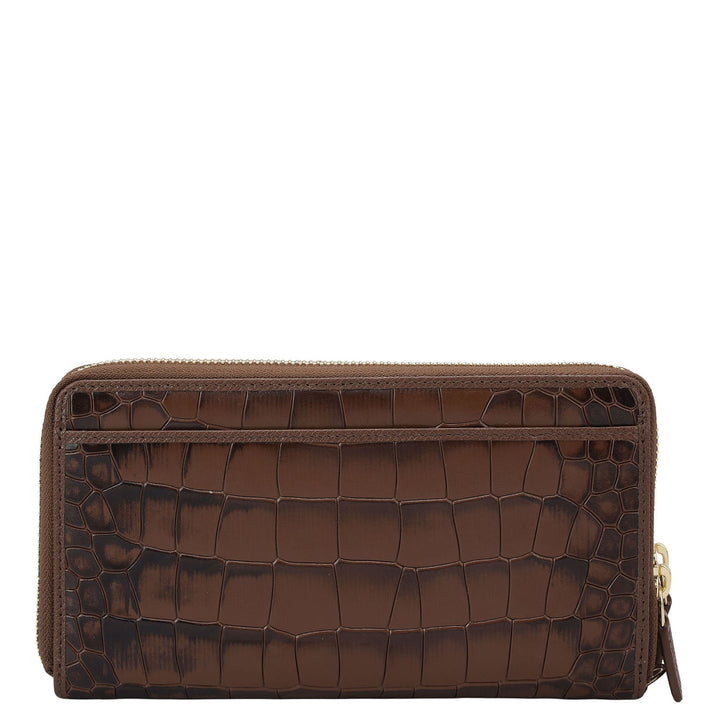 Croco Leather Ladies Wallet - Date