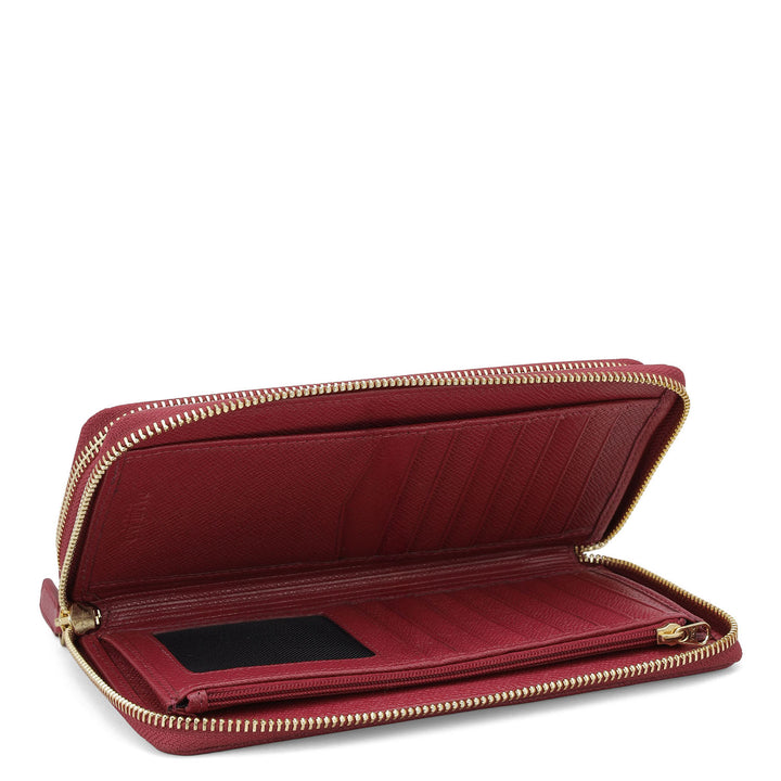 Croco Leather Ladies Wallet - Plumberry