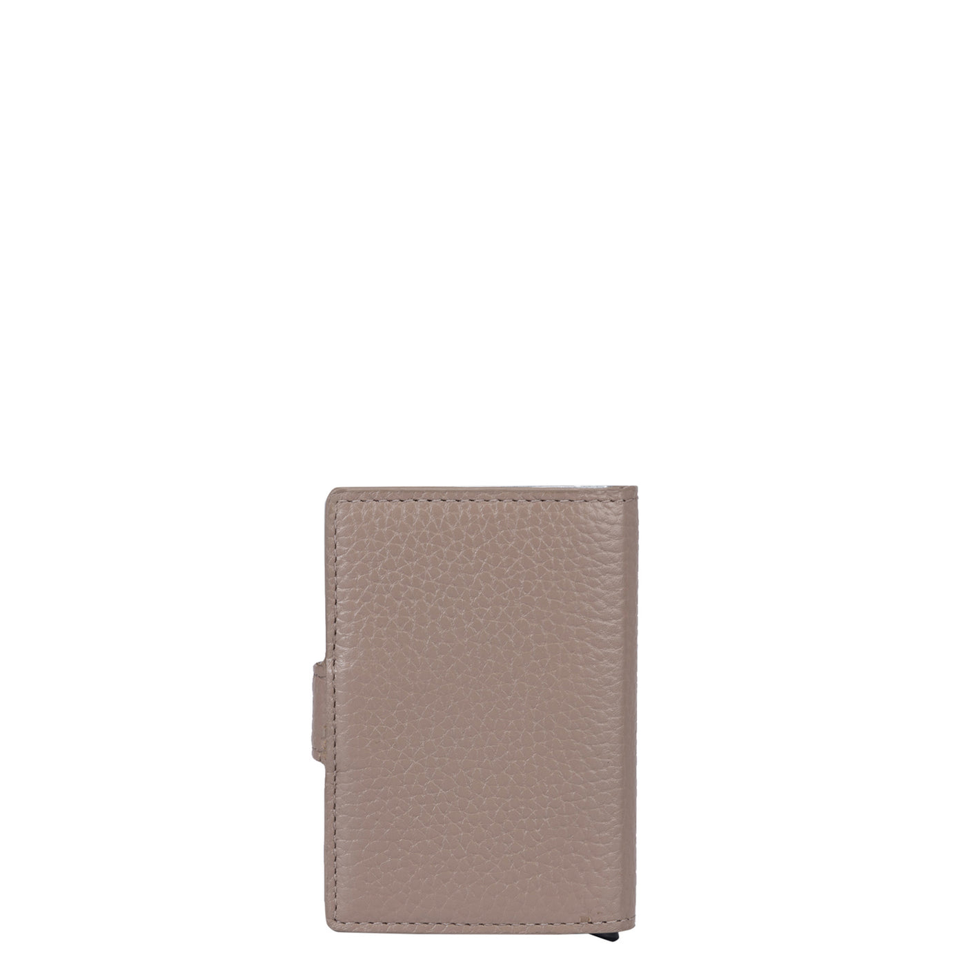 Wax Leather Card Case - Taupe