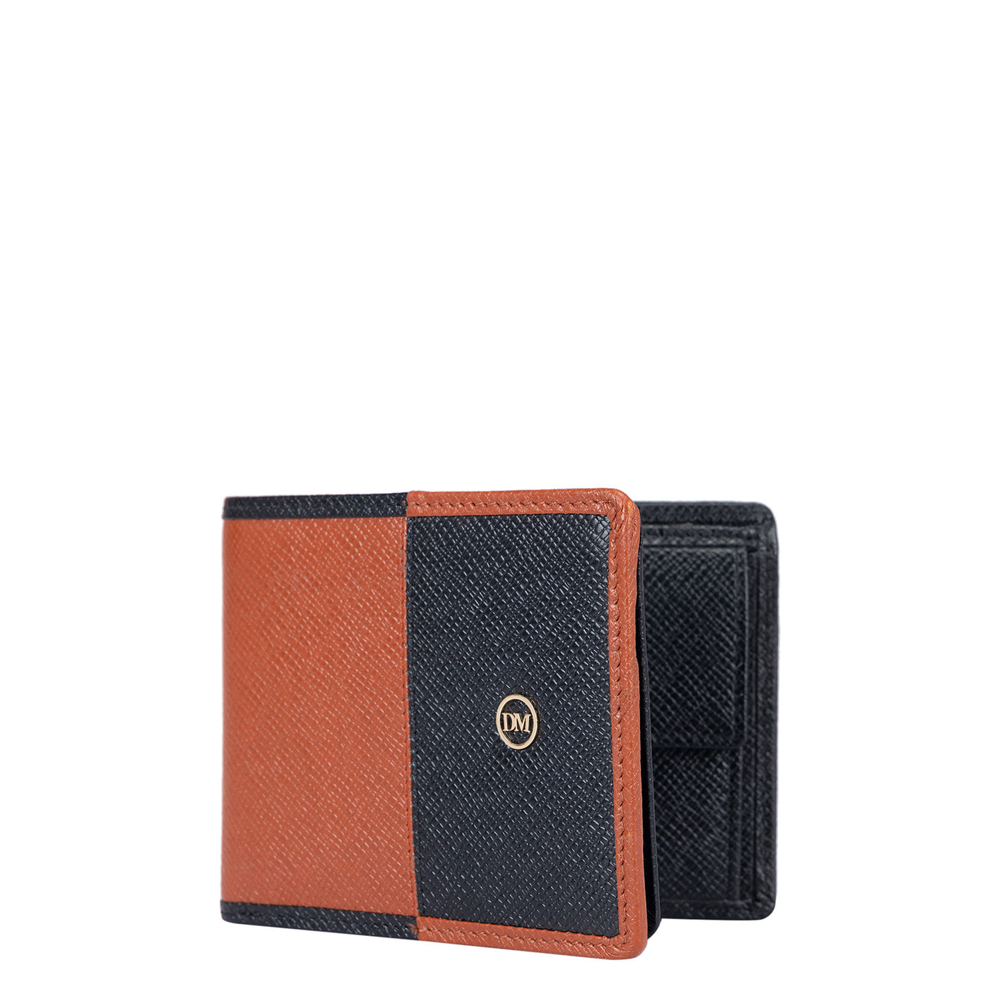 Franzy Leather Mens Wallet - Rust & Black