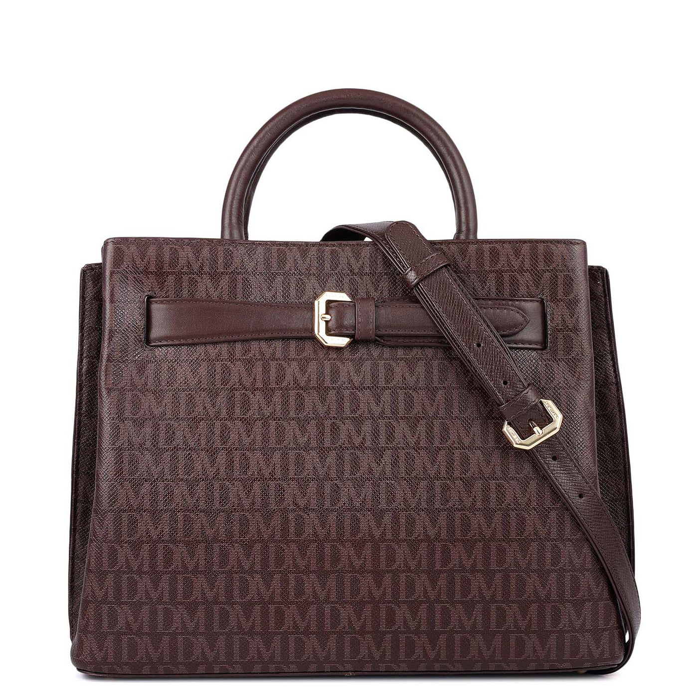 Siena Monogram Leather Satchel - Date